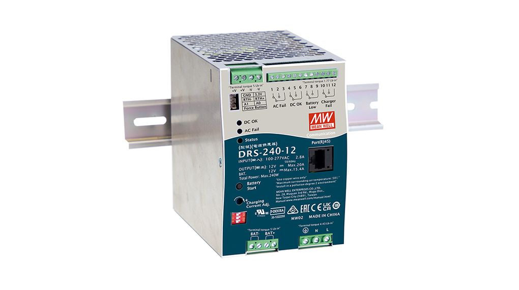 Drs Mean Well Din Rail Power Supply V A W